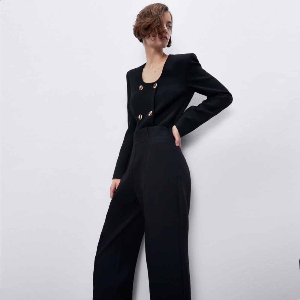 Zara Woman BLACK Tapered PANTS